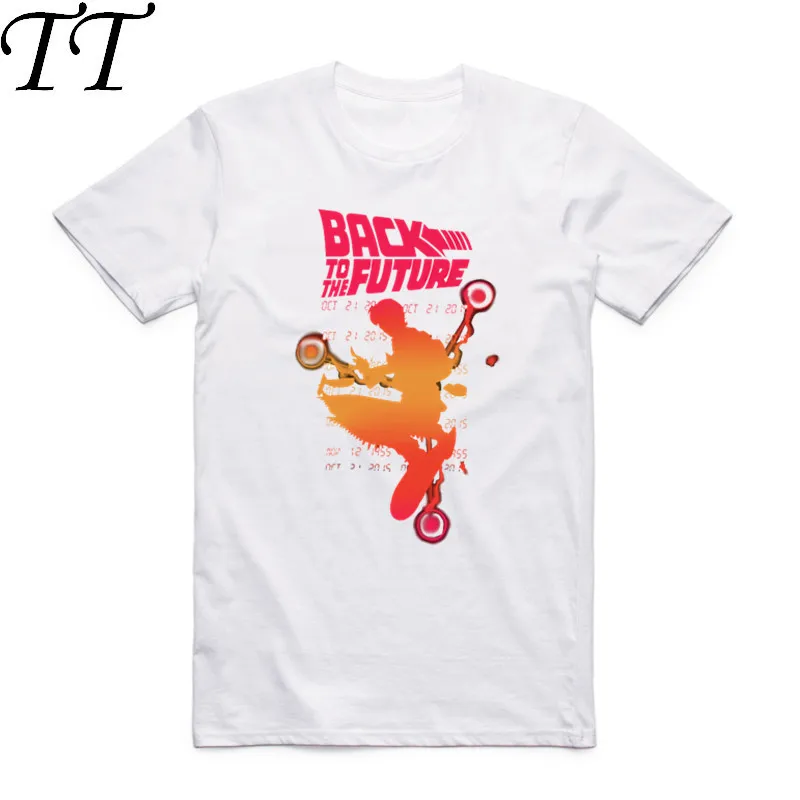 

2019 Back To The Future T-shirts Summer Short Sleeve O Neck Men T Shirt Fashion Streetwear Men Clothing Tops Tees