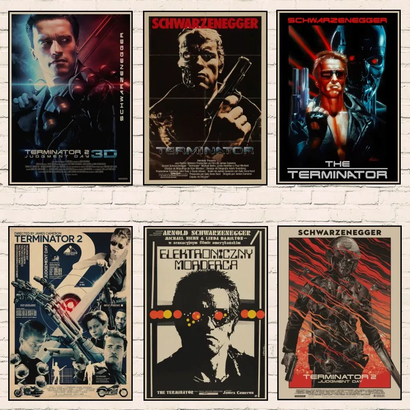 

The Terminator Poster Vintage Posters Classic Movie Posters Home Decoration Retro Poster paintings Printed wall decor A1