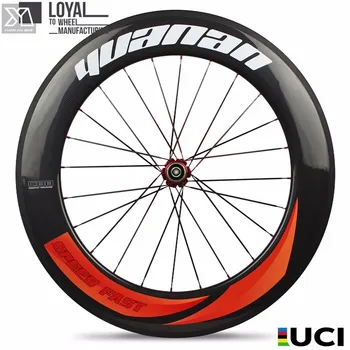 

88mm depth high profile carbon road bike wheels 25mm width tubular with pillar 1432 spoke and Novatec A271 Hub