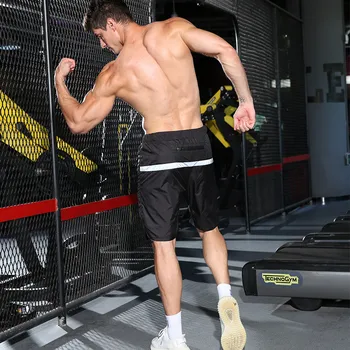 

Men Casual Jogging Elasticated Waist Shorts Pants Trousers Sweatpants male profession workout training Brand short pants
