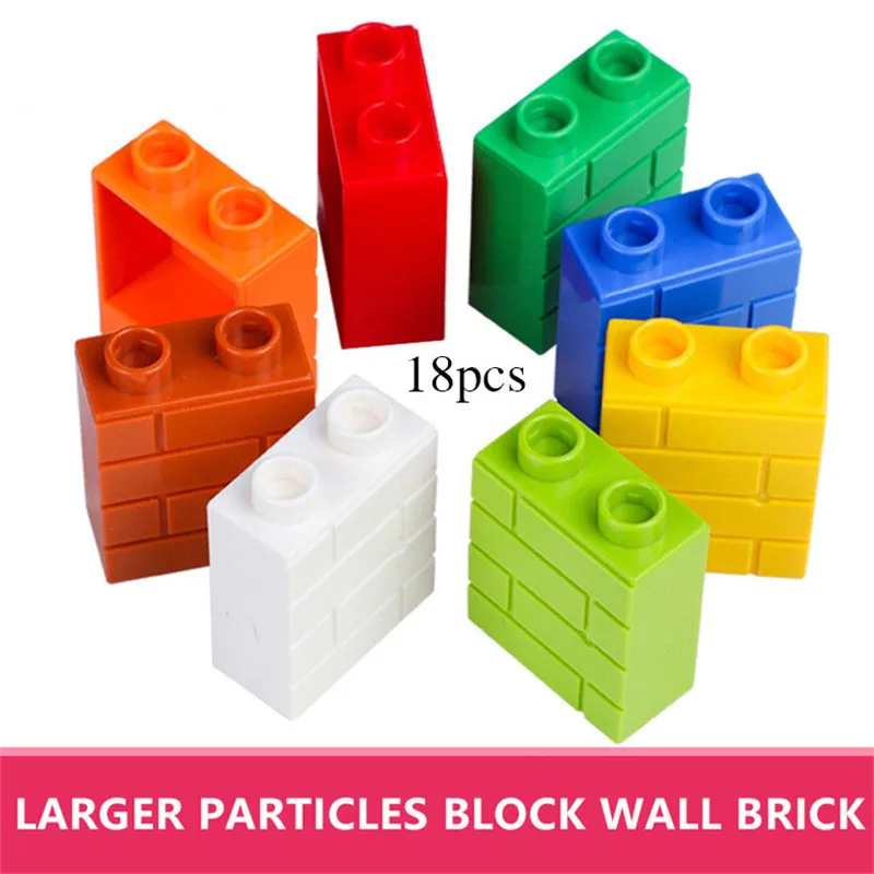 

1*2 High Bricks Large Particles Building Blocks compatible legoings duplos Wall Blocks Parts DIY Educational Toys for child
