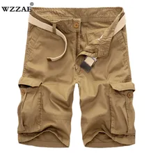 Горячие Летний стиль шорты Для мужчин Повседневное свободные по колено шорты плюс Размеры multi-карман военные шорты Для мужчин 8 цветов