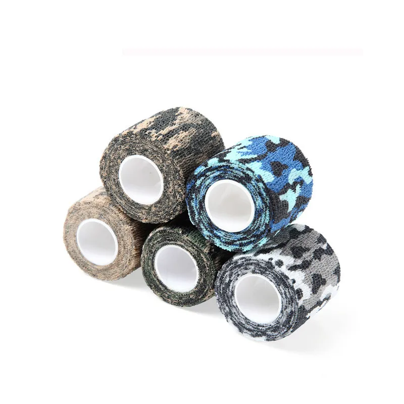

Outdoor New 1 Roll Men Army Adhesive Camouflage Tape Stealth Wrap Hunting Self-adhesive and Telescopic Sports Protection Tape