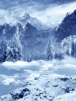 

TR Snow Mountain Tree Snowflake Photo Backgrounds for Sale High-grade Vinyl Cloth Computer printed Christmas Snowscape Backdrops