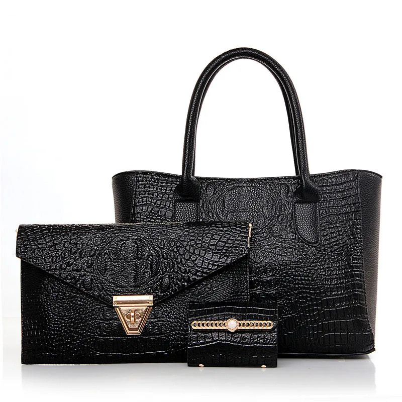 

3Pcs/Lot Women Famous Brands Designer Handbags Women Messenger Bags Crocodile Pattern Shoulder Bag Dollar Price Bolsos Sac B0261