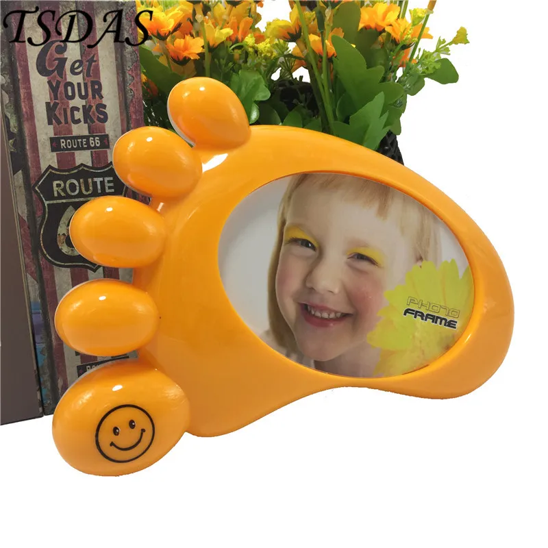Photo Frame Cute Baby Foot Shape With One Picture 5 Inch For New Baby And Sweet Lover Giftin