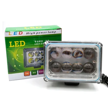 

8 led Motorcycle Headlight Mortar 4800LM Waterproof AUto Driving Spot Head Lamp Fog Light farol Moto Universal 12V 6000K