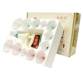 

household Vacuum cupping suction cups 12 pcs thicken acupucture massage therapy cans with magnetic tips