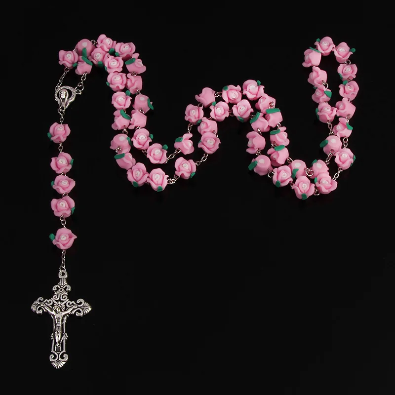 10mm soft clay luxury rose rosary 