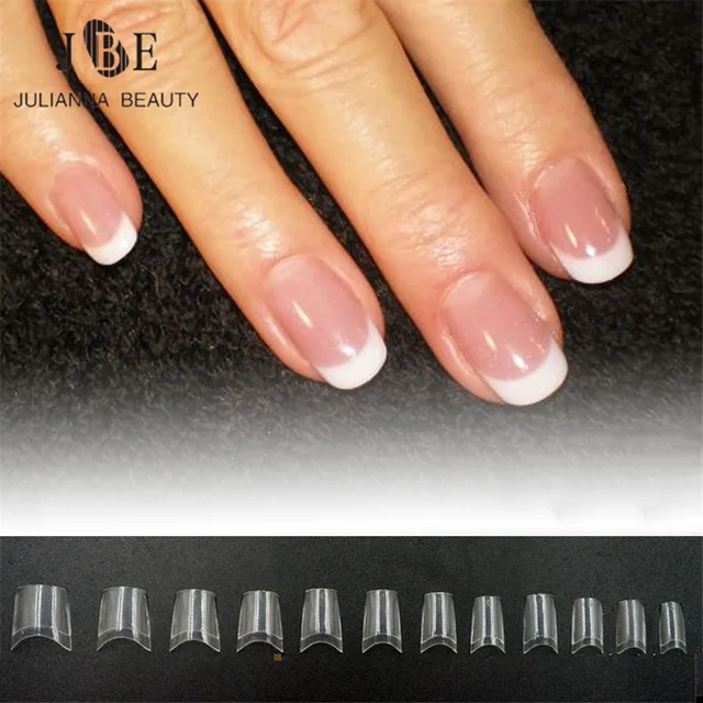 French Short Nail Tip Clear White False Art Abs French Short Nail Tip Clear White False Art Abs Artificial Half Fake