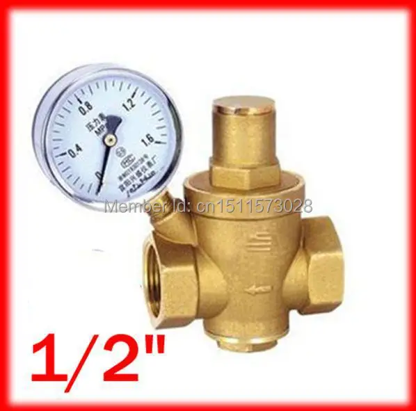 

1/2" Brass DN15 water pressure regulator (prv) with Pressure Gauge,pressure maintaining valve,Tap water pressure reducing valve