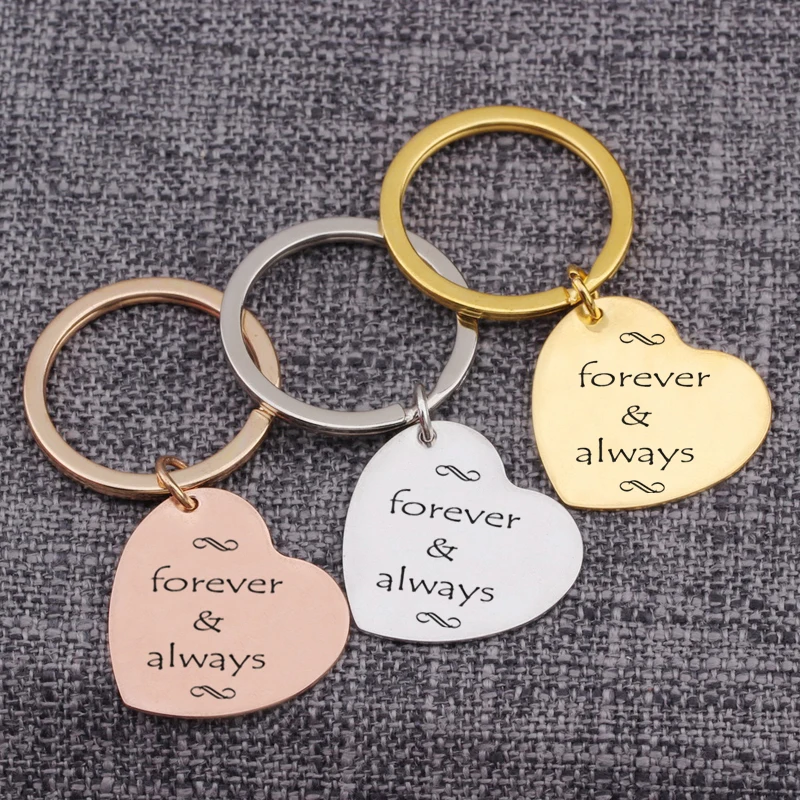 Брелок в форме сердца с надписью Forever And Always | Украшения и аксессуары