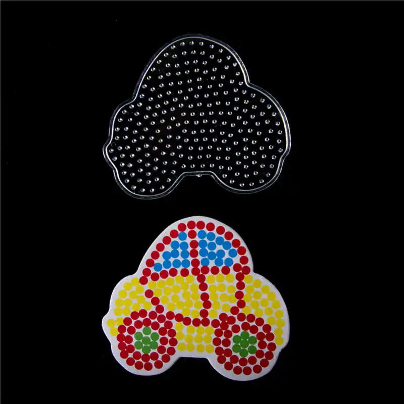 Hama Beads Template With Color Paper 5mm Plastic Stencil Jigsaw Perler  Diy Transparent Shape Puzzle Pegboard patterns 25