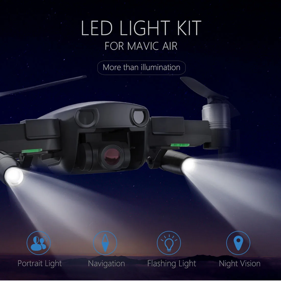 

PGYTECH LED Night Lights Aerial Lights for DJI Mavic Air Drone Flight In the Night Front Lamp Parts