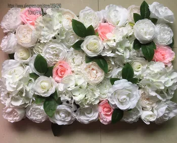 

Wedding 3D flower wall Artificial silk rose peony wedding backdrop decoration Flower runner wedding 10pcs/lot Mixcolor