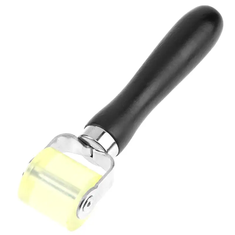 

VODOOL Wooden Handle Grip Auto Sound Deadener Application Clear Yellow Rubber Roller