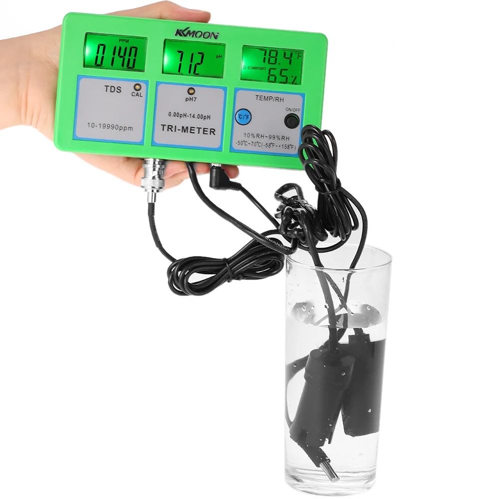 

4 in 1 Multi-parameter Water Testing Meter Digital LCD Multi-function Monitor pH / RH / EC(TDS) / TEMP Water Quality Tester