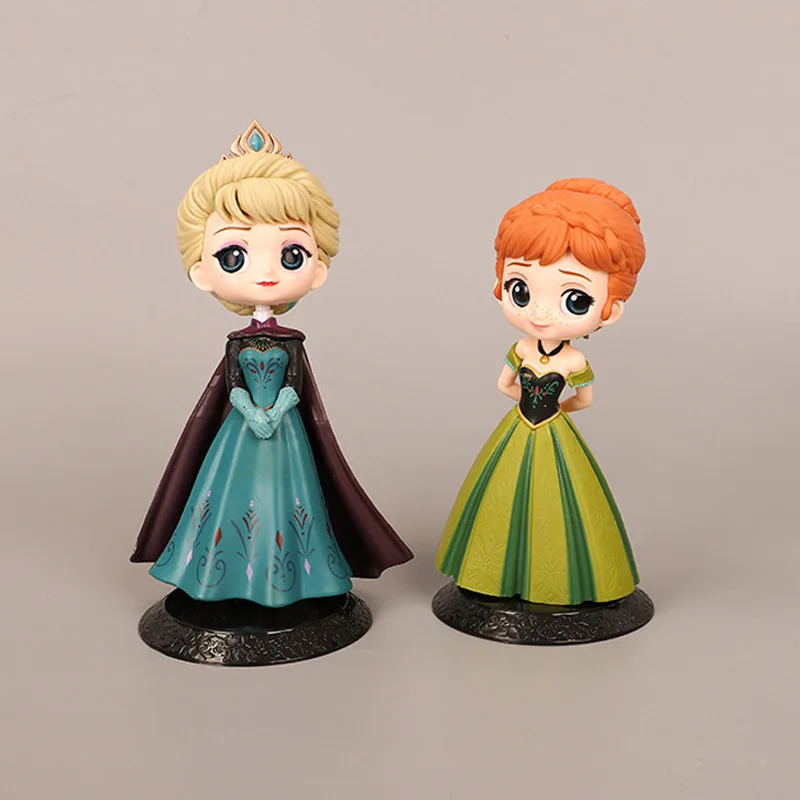 

16cm 13.5cm Elsa Anna Coronation Style PVC Figure Collectible Model Toy