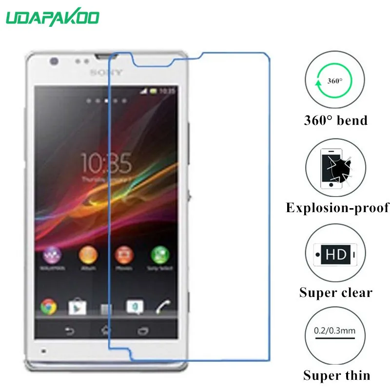 Udapakoo прозрачная закаленная (мягкое стекло) пленка для Sony Xperia SP M35H нано