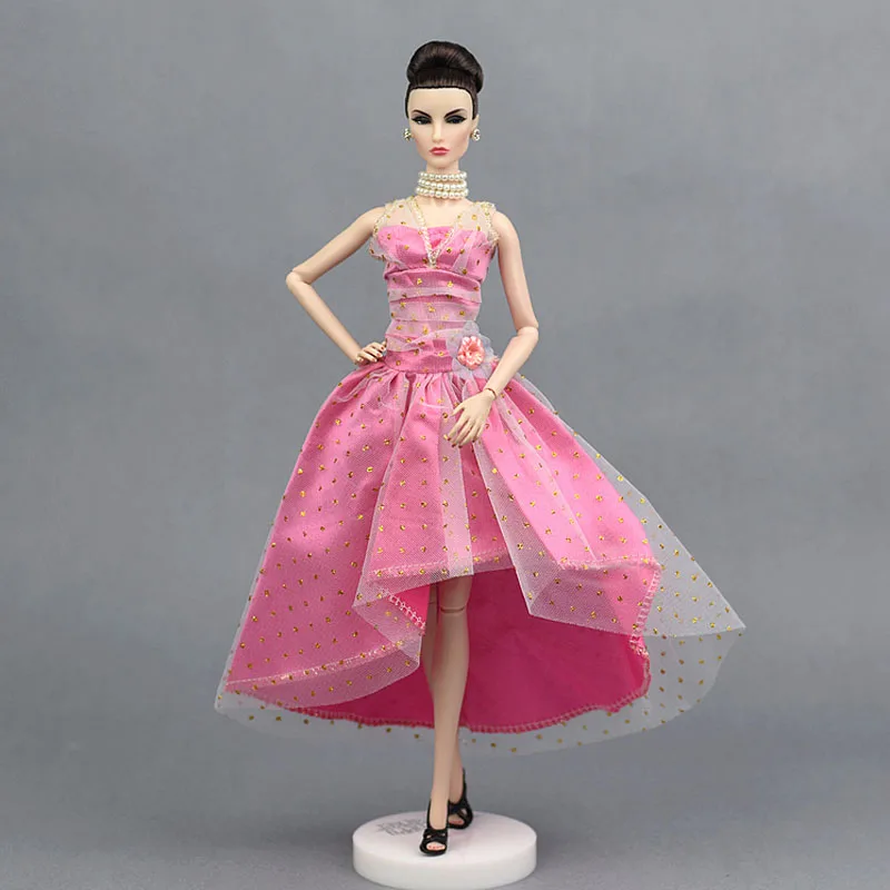 Розовый кукла 1/6 Одежда для куклы Барби вечернее платье для вечеринки платье для Барби кукольный домик 1:6 миниатюрная кукла аксессуары - Цвет: style 2 dress