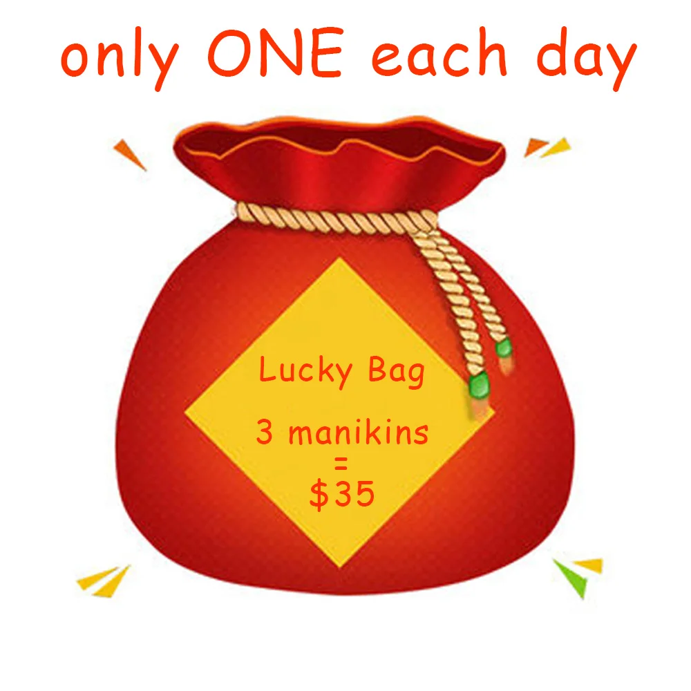 

PROHAIR- LUCKY BAG 3PCS 100% HUMAN HAIR Mannequin (Male manikin+ Female manikin+ Mini manikin) Random Style Surprise
