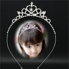 Новинка года; милая корона принцессы с сердцем; диадема; стразы; заколка для волос; украшение для волос; Милая Свадебная повязка для подружки невесты для девочек