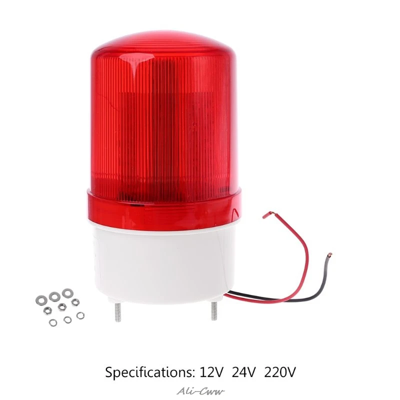 220V/12V/24V LED Alarm Light Warning Lamp Signal Buzzer Rotary Strobe Flash Siren Emergency Sound Illumination Hummer | Лампы и