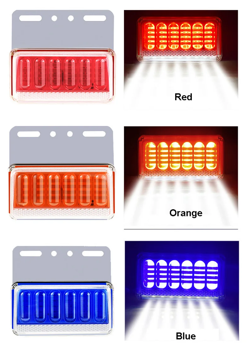 Супер яркий грузовик светодиодный Предупреждение сигнальные огни Янтарный 6D габаритный фонарь прицеп грузовик пикап туман, освещение для парковок Водонепроницаемый 24V