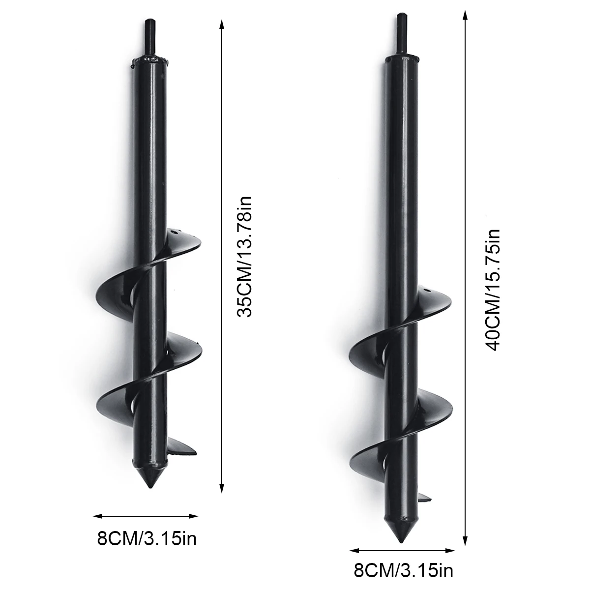 Садовое сверло для земляных шнеков, долото 40x8 см/35x8 см, дырокол, садовое растение, цветок, шнек, забор, Бур, дырокол для шестигранного сверла