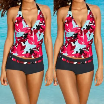 

Sexy Women Floral Bikini Set Halter Swimsuit Push Up Swimwear Bathing Suit Beach