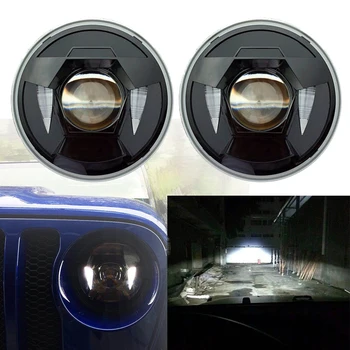 

Marlaa Pair 21CM Round JL1008 Led Headlight With DRL and Connector JL for 2018 Jeep wrangler JL Sport/Sport S