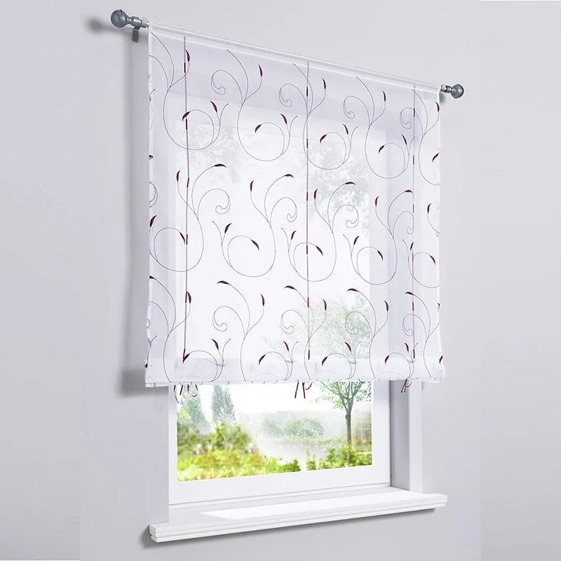 

2019 Tulle Door Sheer Curtain Balcony Kitchen Short Curtain Drape Panel Screen Voile Curtain Window Curtain for Living Room