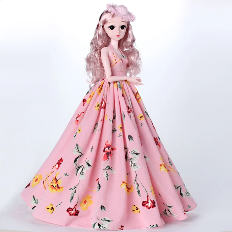 1 Piece Clothes for Doll Accessories Clothes for 60cm BJD Dolls Toys for Girls Fashion Long Dress Accessories Dolls Toy