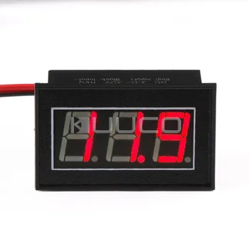 

Digital Voltmeter 0.56" Red Led Display Voltage Panel Meter DC 4.5~30V Volt Meter DC 12V 24V Car Voltmeter Waterproof Shockproof