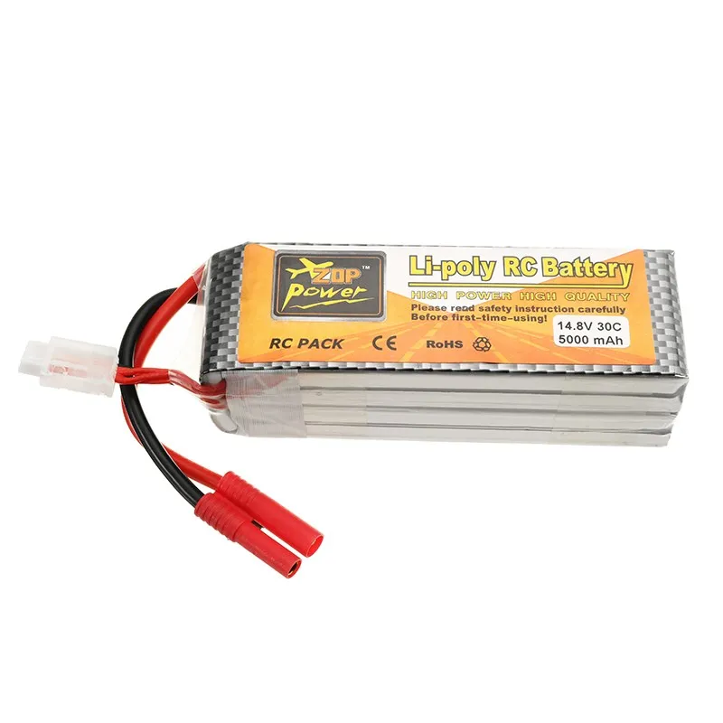 ZOP Power 14 8 v 5000mah 30c 4S RC Дрон Lipo батарея Банан вилка для вертолета квадрокоптера