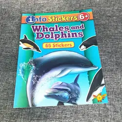 Наклейка динозавра книги для ребенка, наклоняющаяся книга на английском языке с многоразовой наклейкой s дошкольного возраста для раннего
