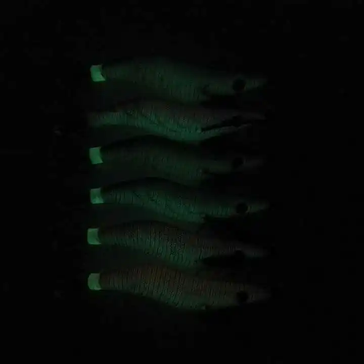 Искусственные деревянные креветки LED Light джиг кальмары рыболовные приманки 12 шт.