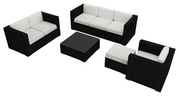 

All Weather Outdoor Sofa Sectional 5 Piece Wicker Patio Sofa Set