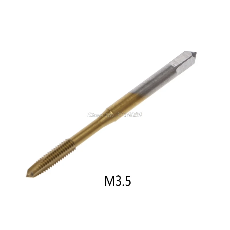 M2/M2.5/M3/M3.5/M4/M5/M6 HSS Метрическая прямая резьба Метчик зажигания Нажмите