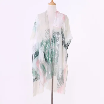 Women Ladies Summer New Boho Hippie Tassels Shawl Top Floral Kimono Loose Blouse Cape Cardigan black chiffon loose bat sleeves cape shawl top