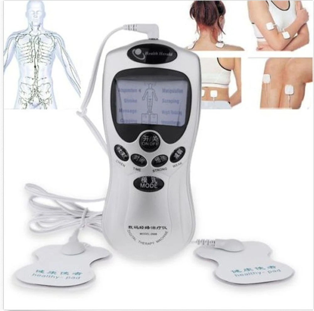 

Electric herald Tens Acupuncture Body Muscle Massager Digital Therapy Machine 2/4 Pads For Back Neck Foot Leg health Care