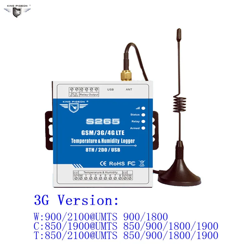 3g 4G Сотовая связь Температура регистратор данных, SMS iiot RTU модуль поддерживает 8 Temp входы S266 - Цвет: S266 3G