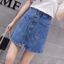 Классические высокой талии пикантные синие зауженная юбка из денима Новые синие Повседневное Для женщин карандаш юбка весна-лето Для женщин джинсы юбка моды 967G3