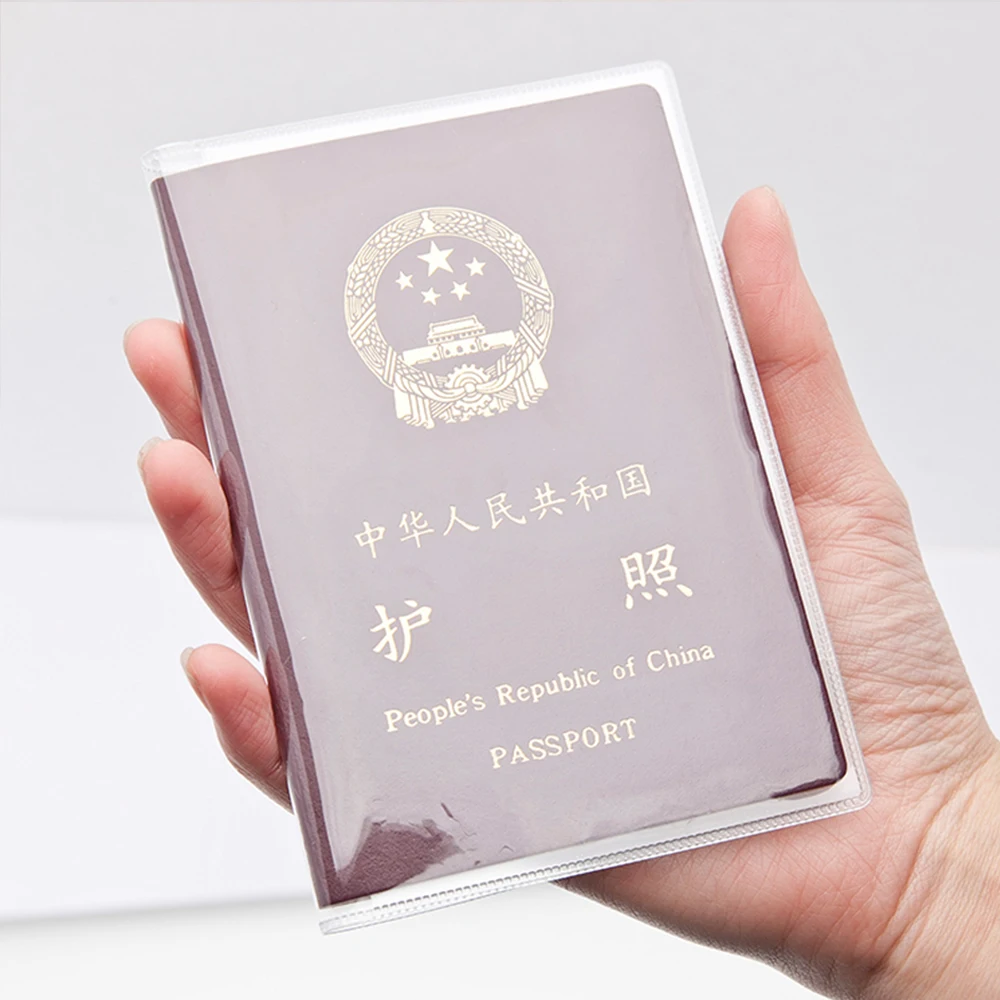 185x131mm Transparent& Frosted PVC Passport Covers Clear Card ID Holder Cases Travel Ticket Holders Waterproof Passport Bags