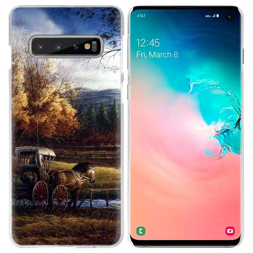 Horse чехол в виде животного для samsung Galaxy S10 5G S10e S9 S8 M30 M20 M10 J4 J6 плюс J8 Note 8 9 чистой твёрдой ПВХ чехол для телефона Fundas - Цвет: 06