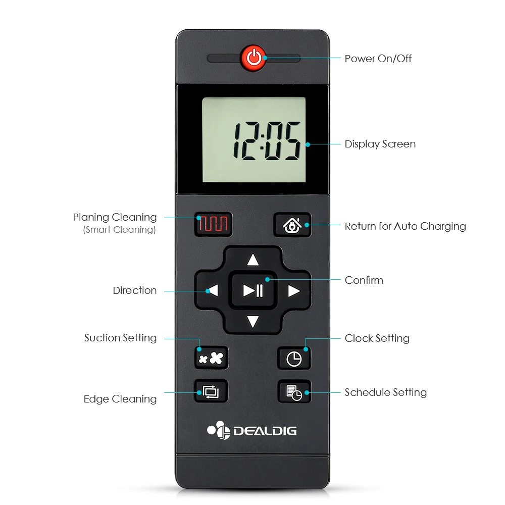 DEALDIG Robvacuum 8 Robot Vacuum Cleaner 1800 Pa Strong Suction Aspirator WiFi Connectivity Work For Alexa App Remote Control