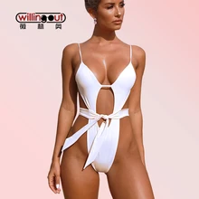 High Waisted 1-Piece Bikini Set Sexy Deep V Swim Suit A Variety Of Adjustable Shoulder Straps Bathing Suits Hollow Out Swimwear High Waisted 1-Piece Bikini Set Sexy Deep V Swim Suit A Variety Of Adjustable Shoulder Straps Bathing Suits Hollow Out Swimwear