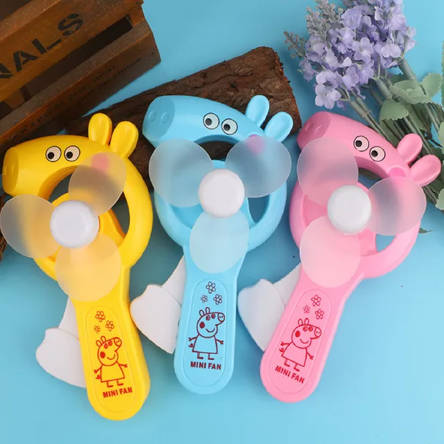 Novelty toys, hand held portable hand fan, cartoon mini fan toy