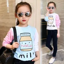 2016 a new generation of children’s clothing factory direct girls baskets big children’s cartoon long-sleeved T-shirt b18