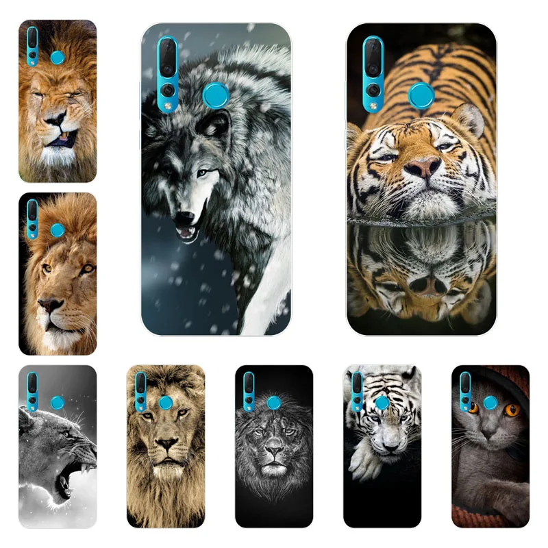 Huawei Nova 4 Case Silicon Beast Animal Painting Soft TPU Back Cover for Phone Protect Bags Shell |